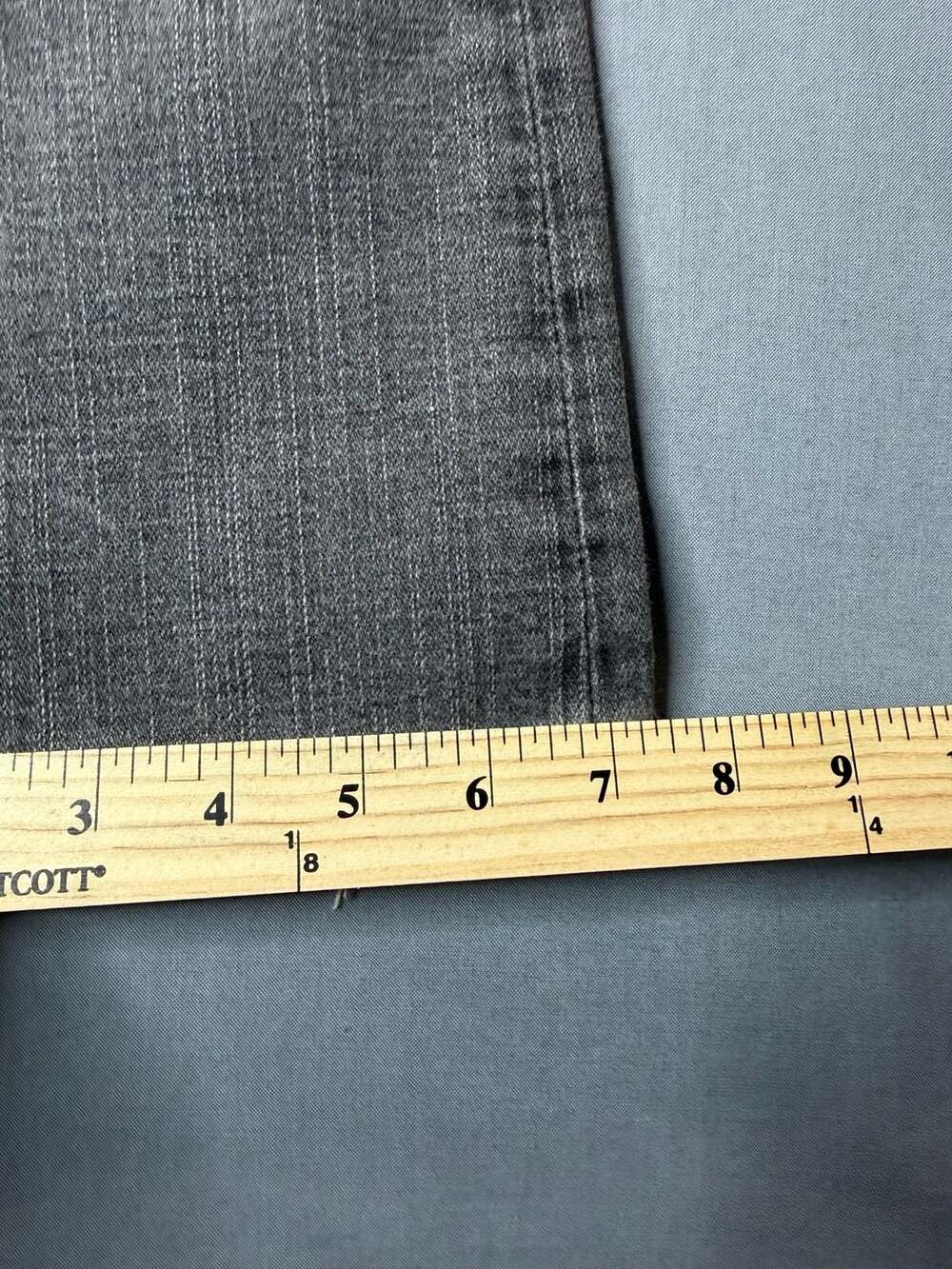 True Religion Billy Tour Grey Flap Pocket Flare Denim Jeans Size 28 Made in USA - Picture 8 of 8
